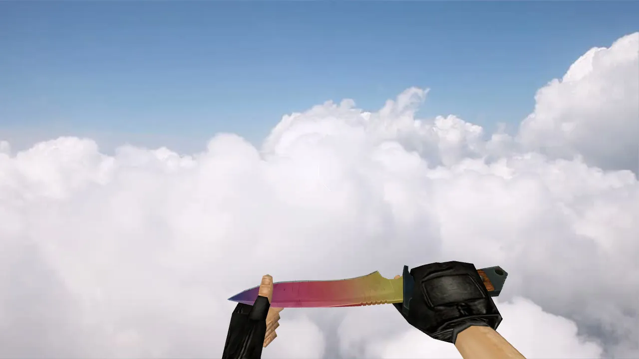 Скриншот Модель «Стандартный нож «Градиент»» v_ модели для CS 1.6: p_ и w_ версии, звук, анимация осмотра