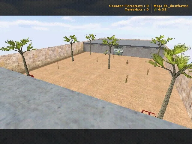 Скриншот de_dustfortv2 для CS 1.6: тактика, точки, .nav для ботов и оптимизация wpoly/epoly