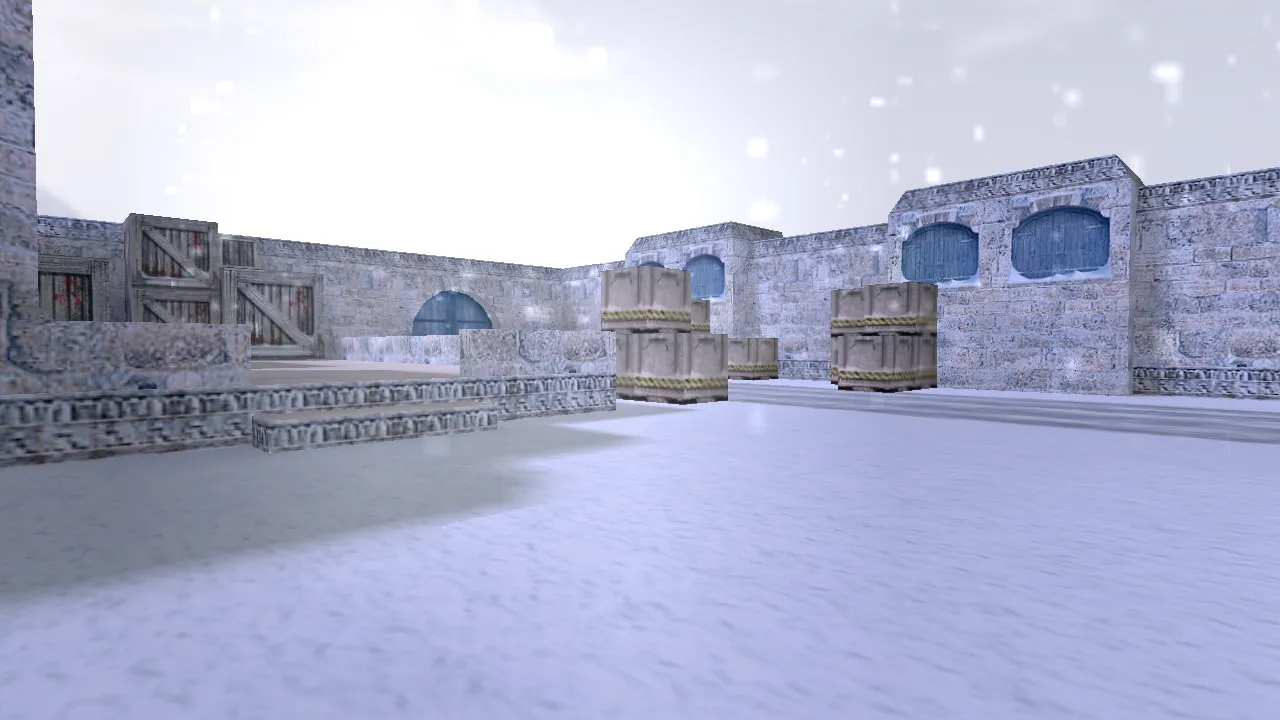 Скриншот  Карта de_winterdust для CS 1.6 - Тактический геймплей и баланс