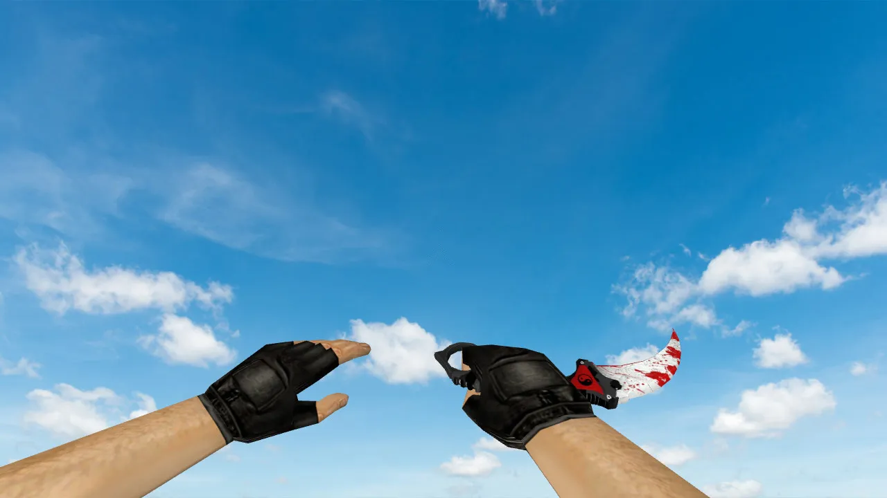 Скриншот Модель «Karambit Bloodline» для CS 1.6: нож v_, p_, w_, анимация осмотра и звуки