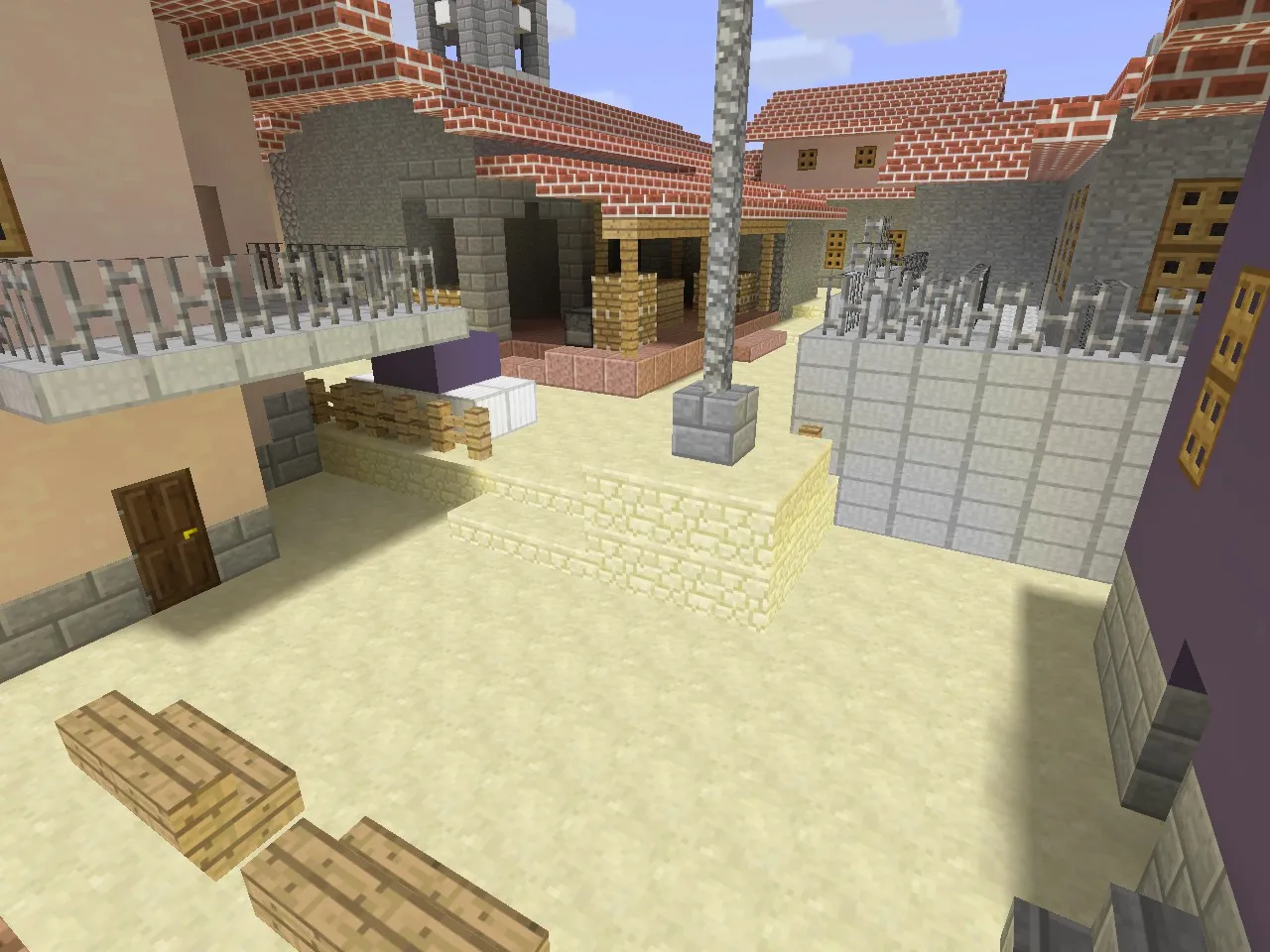 Скриншот  Карта de_inferno_minecraft для CS 1.6 - Тактические возможности и оптимизация