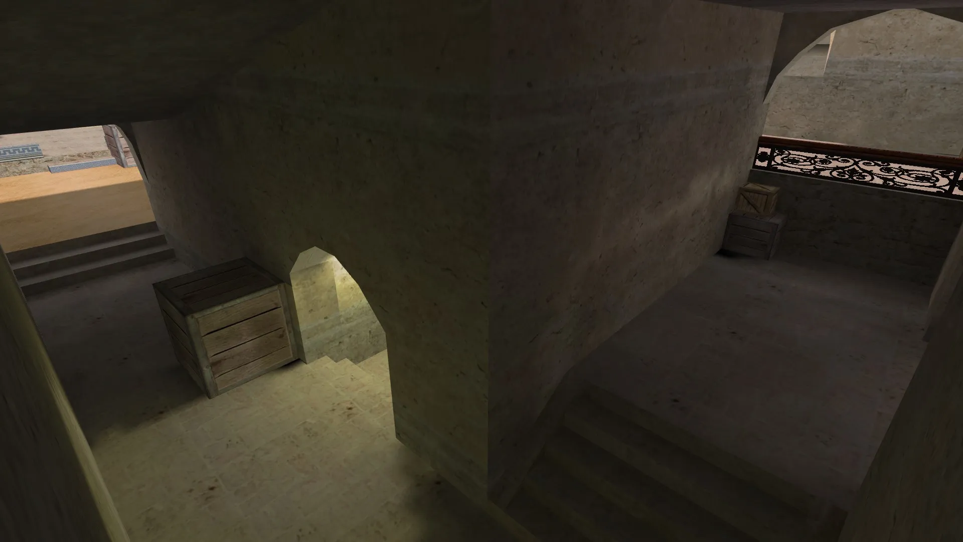 Скриншот  Карта de_dust2_suncsm для CS 1.6: баланс сторон, точки, .nav для ботов и оптимизация