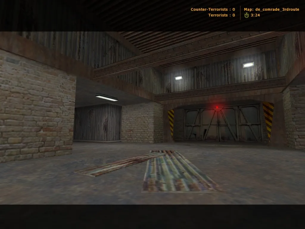 Скриншот Карта de_comrade_3rdroute для CS 1.6: тактика за CT/T, точки, .nav и оптимизация