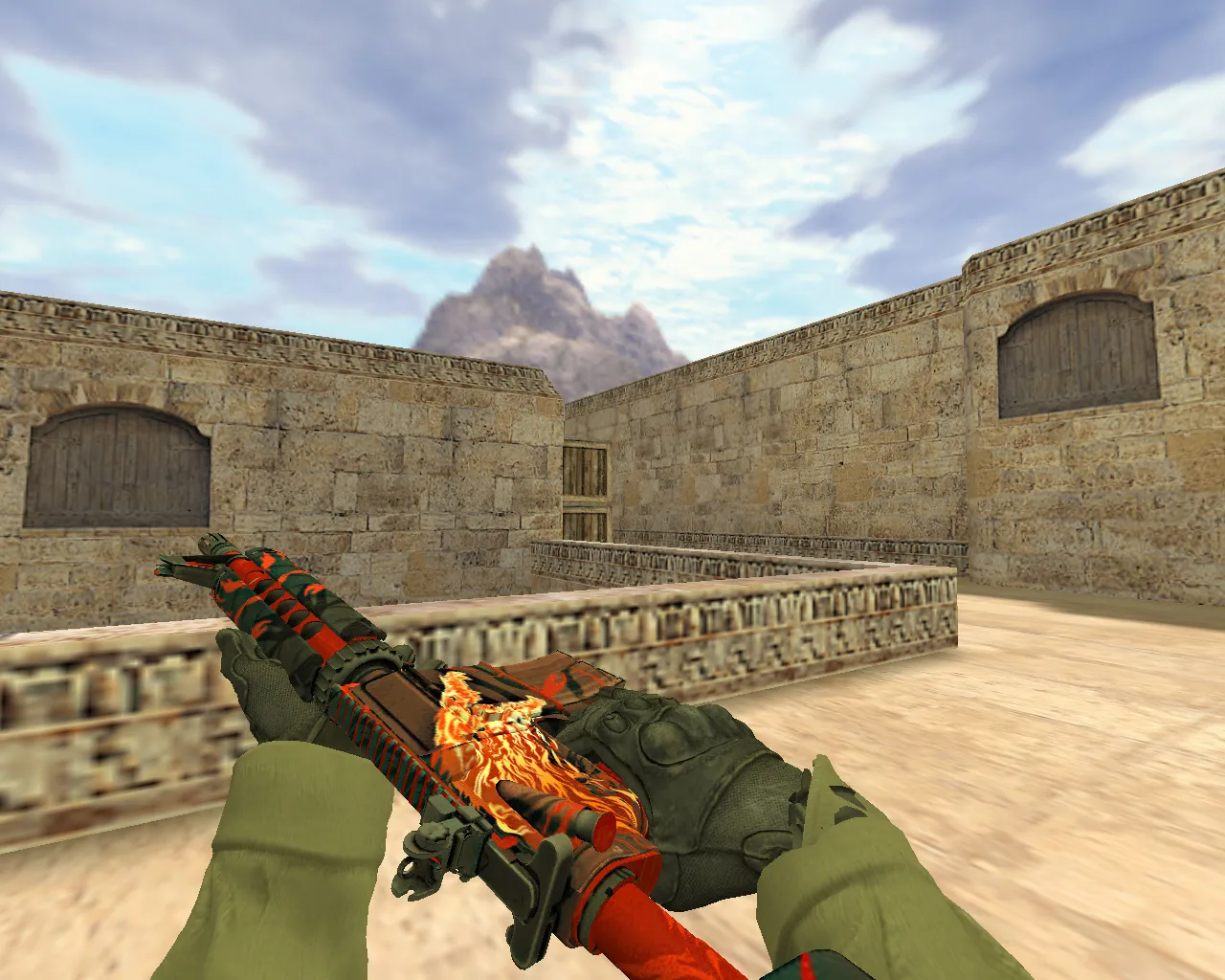 Скриншот Модель m4a4 «Вой» v_ для CS 1.6: p_ w_ модели, звуки, анимации осмотра и качество текстур