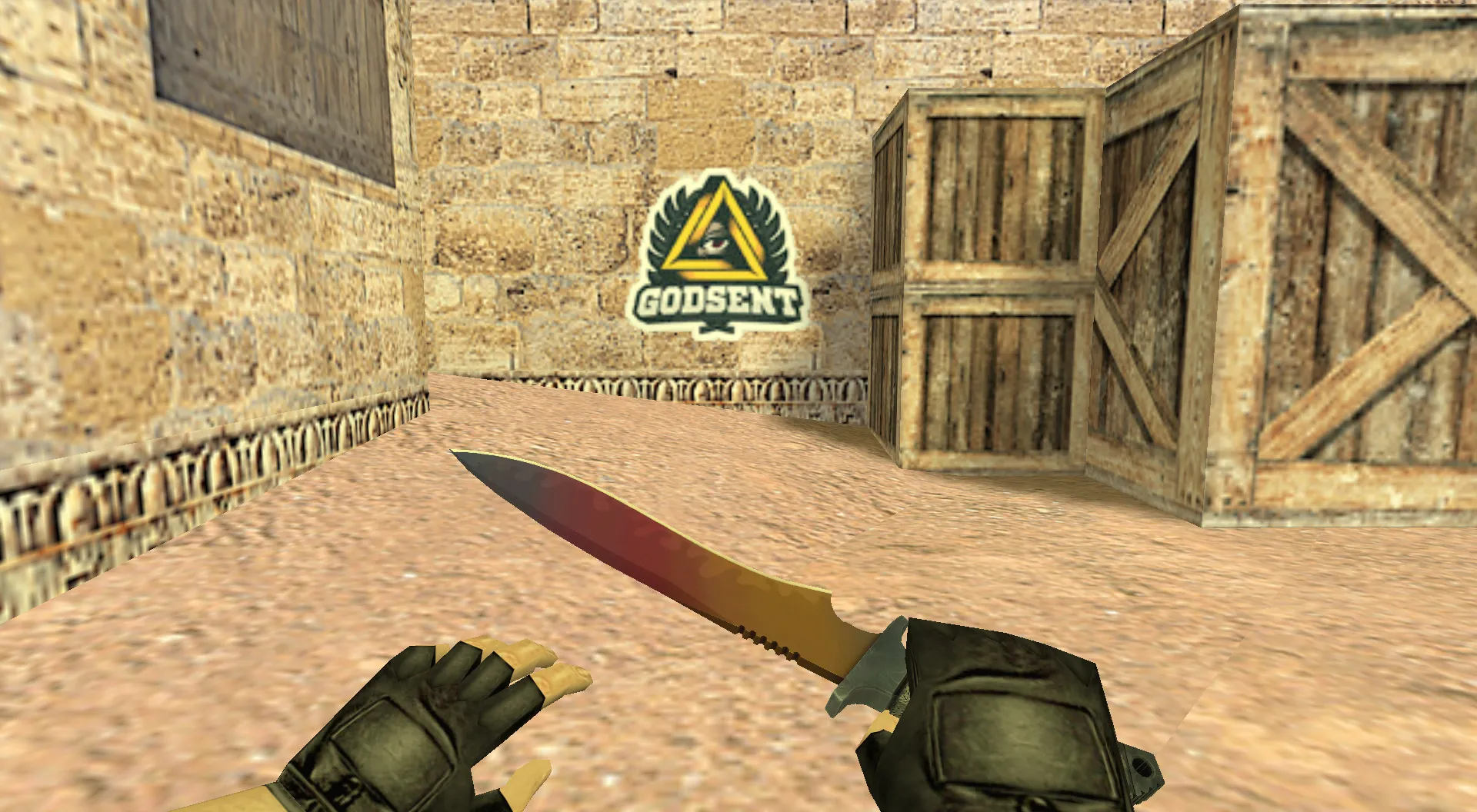 Скриншот Граффити «GODSENT Logo» для CS 1.6 - Идеальный выбор для киберспорта