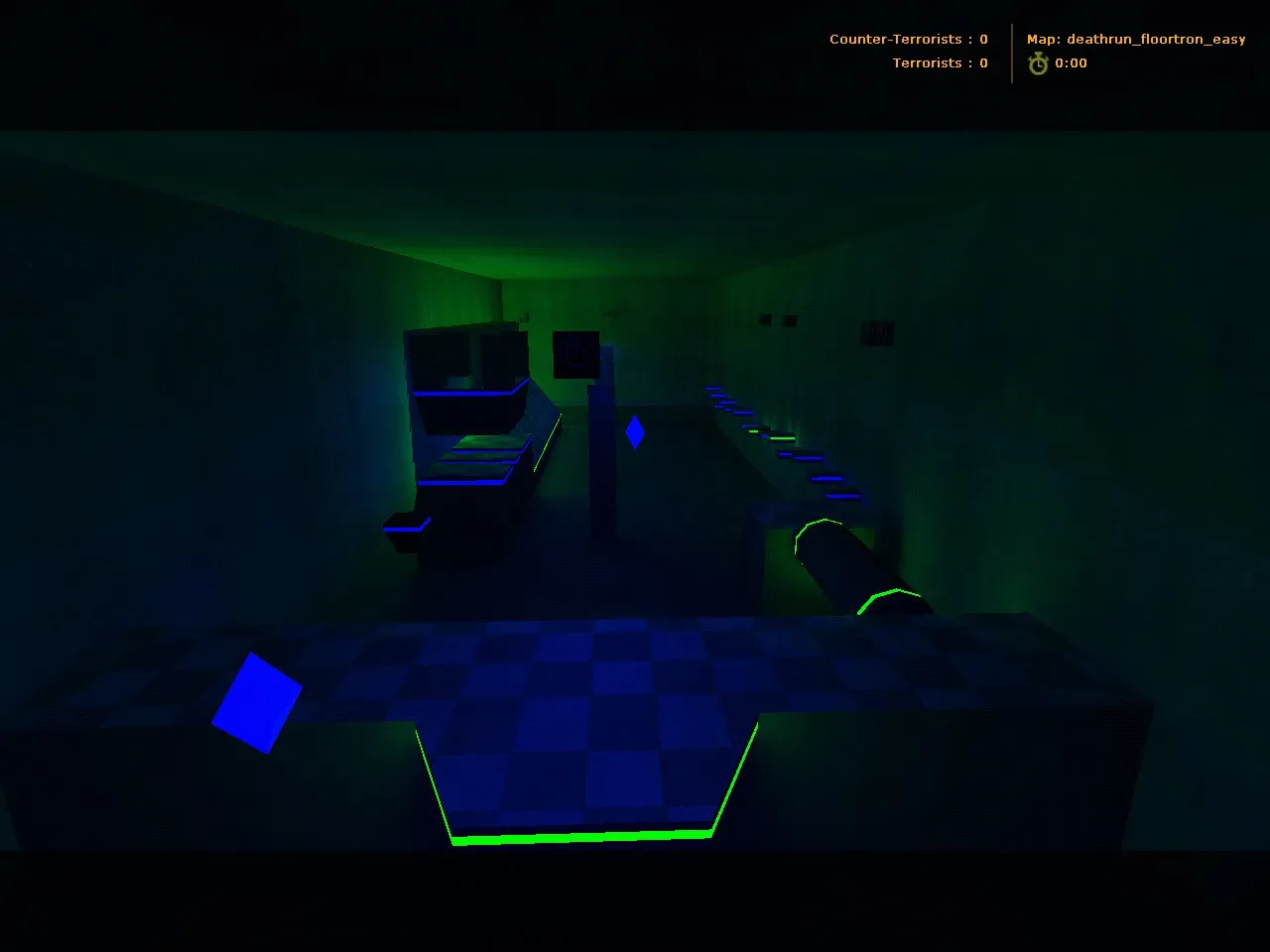 Скриншот  deathrun_floortron_easy для CS 1.6: карта deathrun, баланс сторон и тактики прохождения