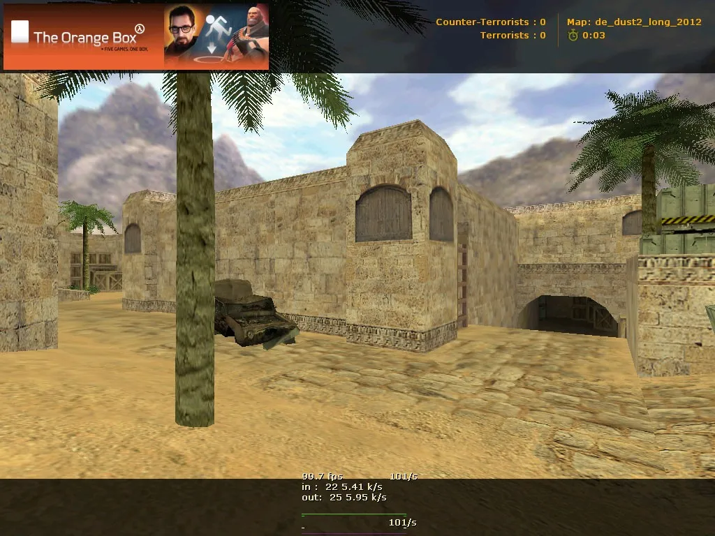 Скриншот  de_dust2_long_2012 карта для CS 1.6: точки, позиции, .nav для ботов, оптимизация wpoly/epoly
