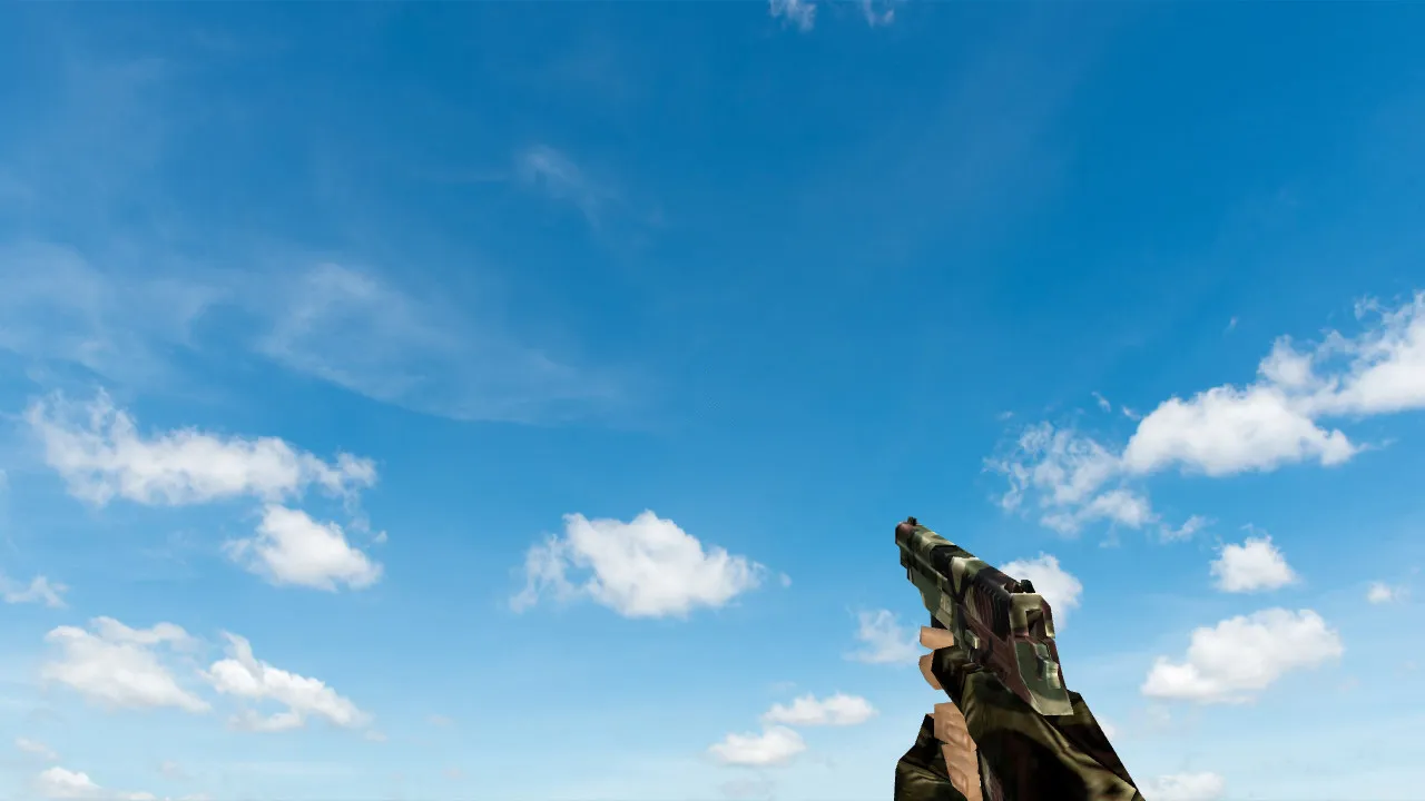 Скриншот  Пак моделей оружия «Полный пак камуфляж оружия» для CS 1.6: v_, p_, w_ модели, звуки, анимация осмотра