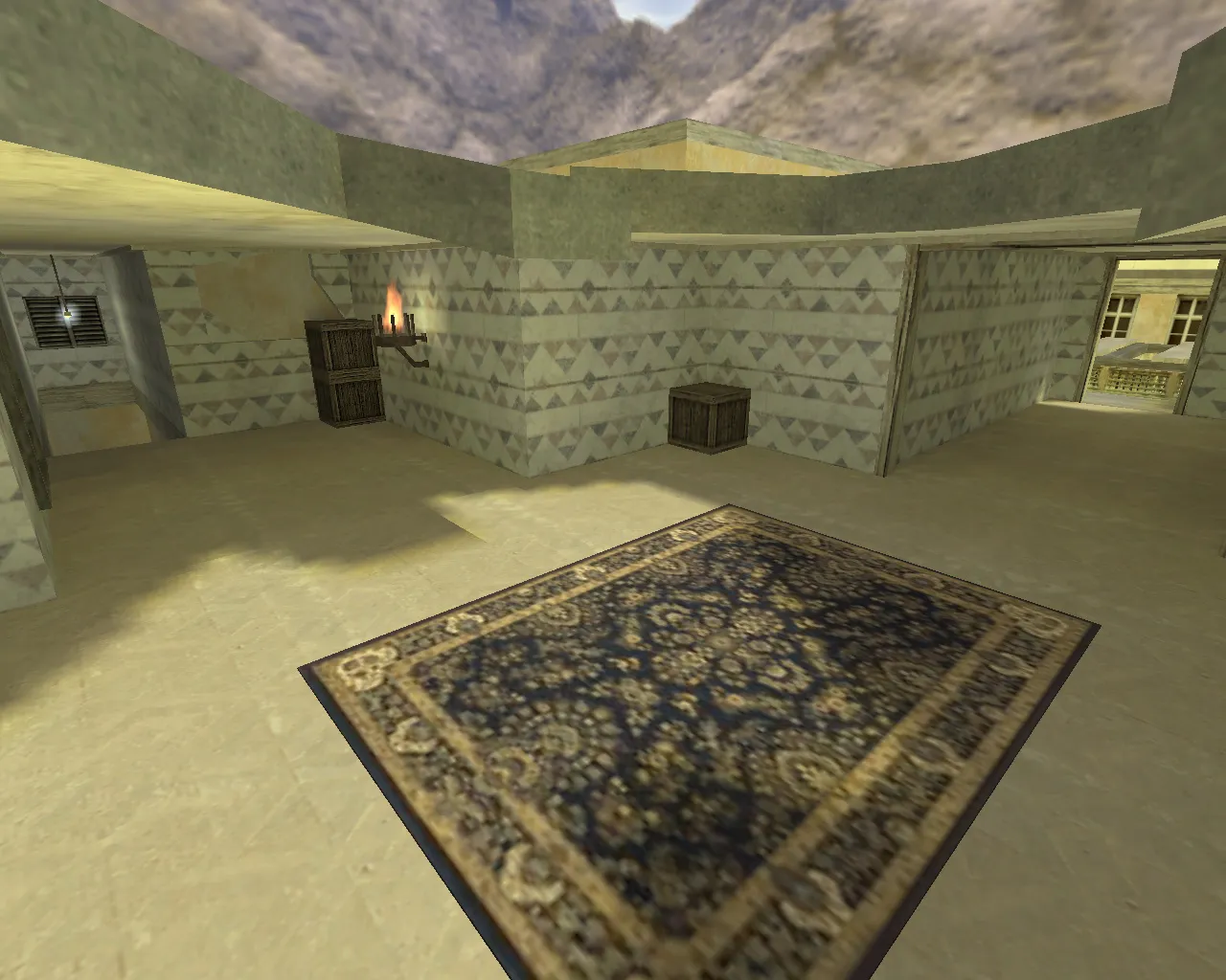 Скриншот  Карта de_hell для CS 1.6: точки, маршруты, .nav для ботов, оптимизация wpoly/epoly