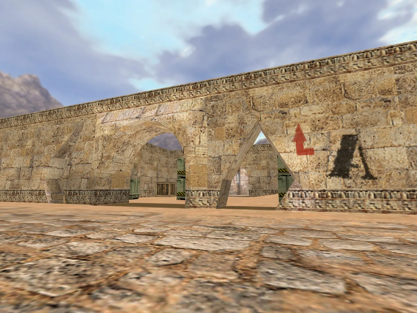 Скриншот  Карта de_mandadust для CS 1.6: тактические возможности и особенности