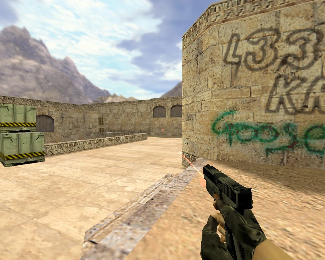 Скриншот Модель Glock с лазерным прицелом для CS 1.6 – Оружие для точности