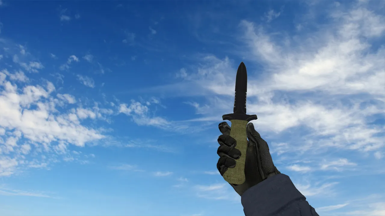 Скриншот Default CSGO CT Knife (v_ / p_ / w_) для CS 1.6: нож CT, звуки, анимация осмотра и текстуры