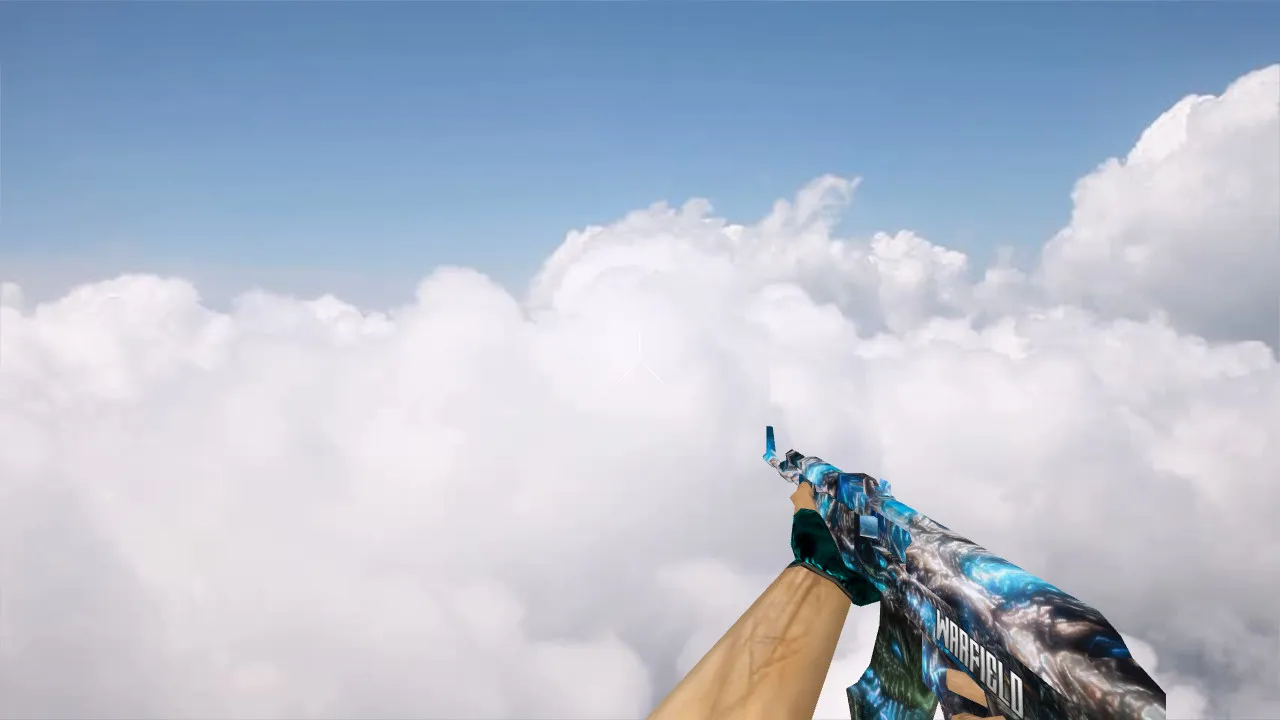 Скриншот Модель «AK47 Blue Bones» v_ для CS 1.6: p_ и w_ файлы, звуки, анимация осмотра и нормальные текстуры