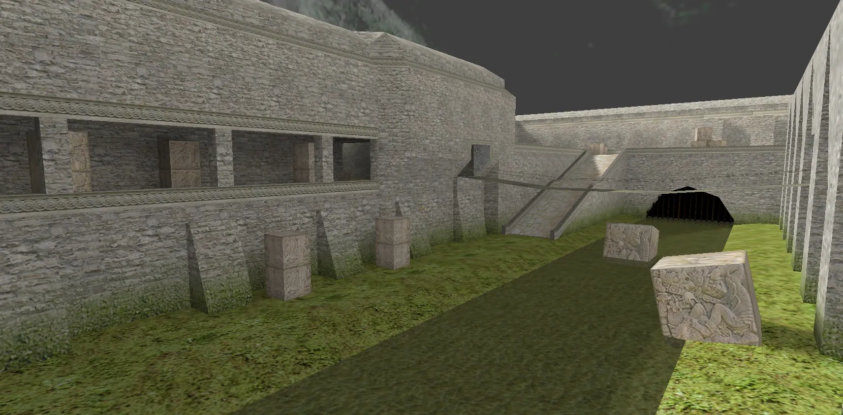 Скриншот de_aztecbridge для CS 1.6: точки, маршруты, .nav и оптимизация wpoly/epoly