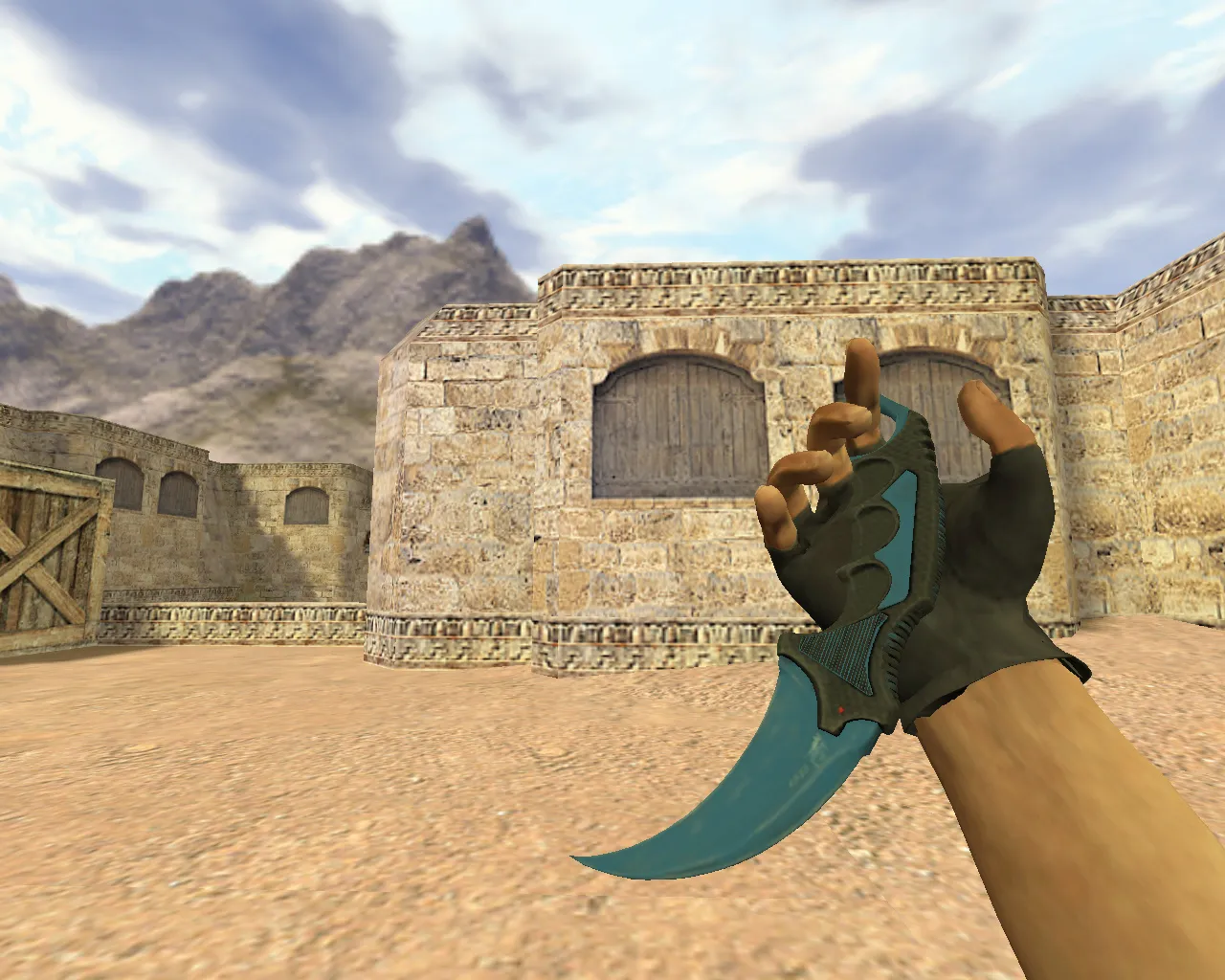 Скриншот Модель v_ ножа «Керамбит Кулдаун» p_ и w_ для CS 1.6: звуки, анимация осмотра, качество текстур