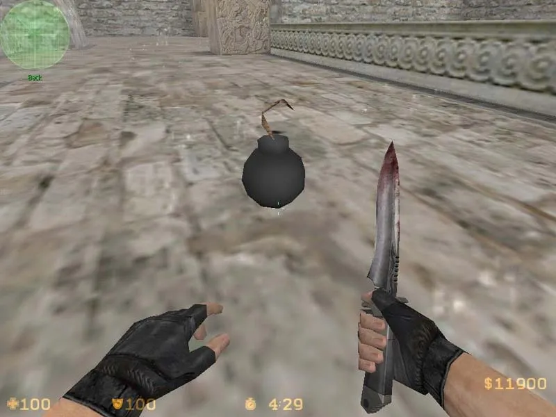 Скриншот Модель «Бомба вместо рюкзака» для CS 1.6: v_, p_, w_ модели, звуки, анимация осмотра