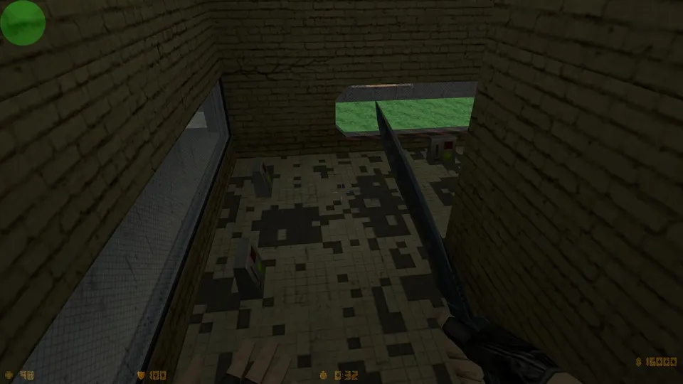 Скриншот  deathrun_toxic_pg для CS 1.6: карта для тренировки, тактика за CT и T, точки ловушек и прохождение