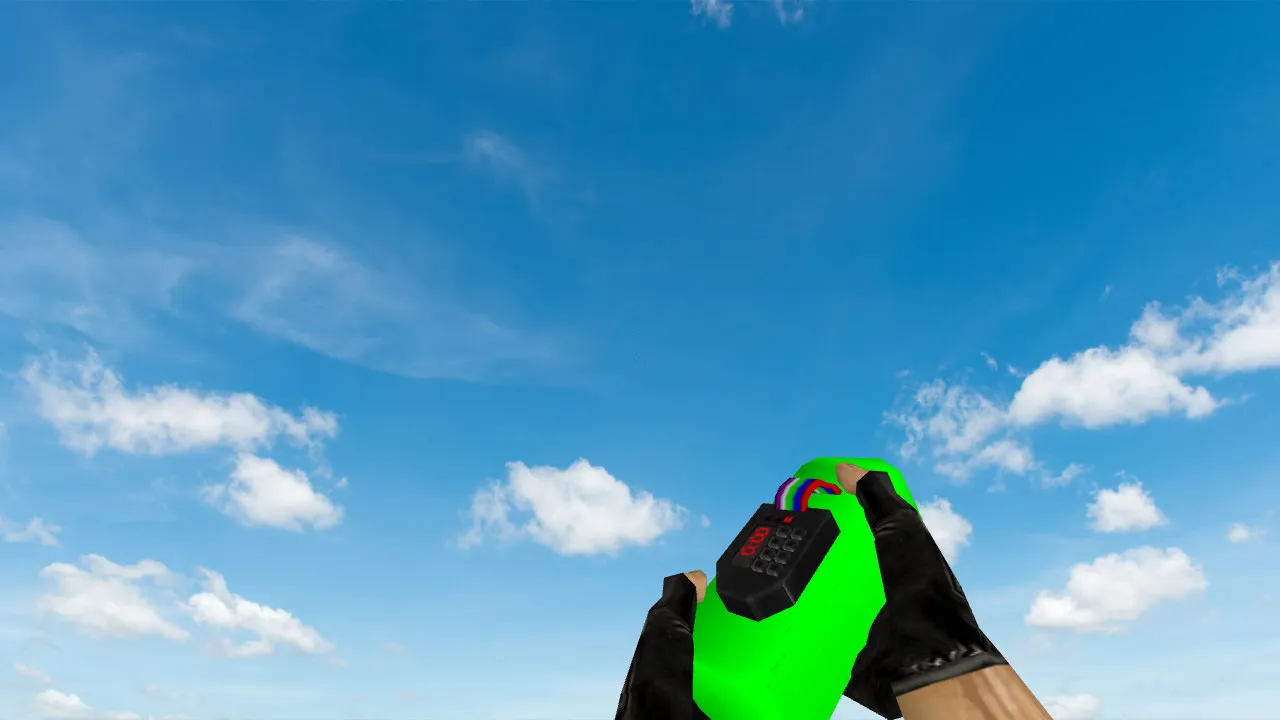 Скриншот Модель «C4 Nature Green» v_ для CS 1.6: p_ и w_ файлы, звук, анимация осмотра, качество текстур