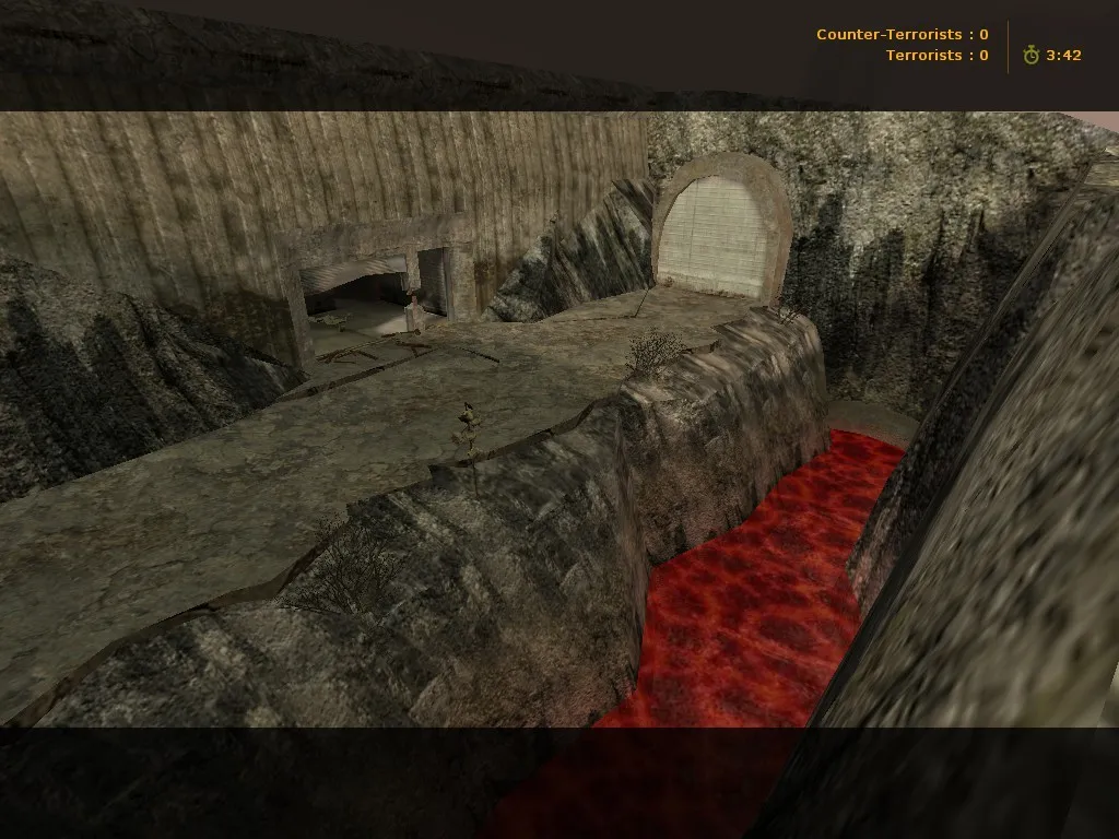 Скриншот  Карта de_volcano для CS 1.6 – детальный обзор и тактика игры