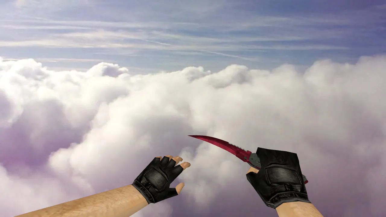 Скриншот Модель складного ножа «Рубин» v_knife для CS 1.6: звуки, анимация осмотра, качество текстур