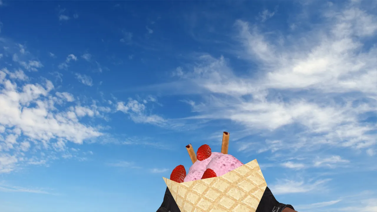 Скриншот Модель «Ice Cream Grenade» v_ для CS 1.6: звуки, анимация осмотра, качество текстур и точная подача гранаты
