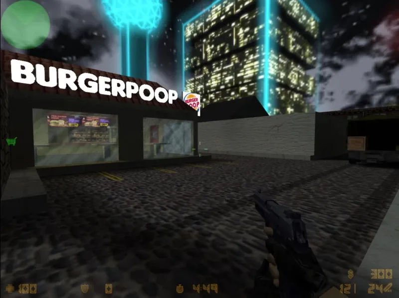 Скриншот de_burgerpoop карта для CS 1.6: раскладки, точки, nav для ботов и оптимизация wpoly/epoly
