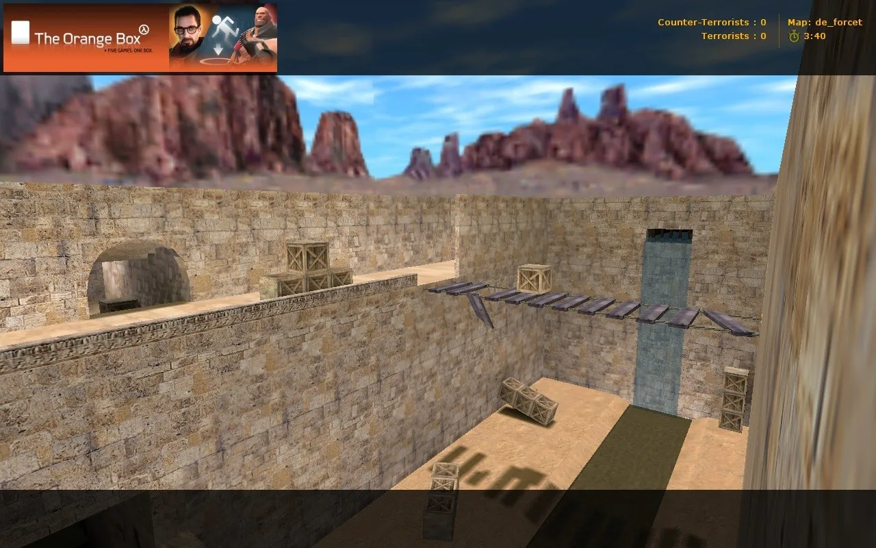 Скриншот  de_forcet карта для CS 1.6: точки, баланс сторон, .nav для ботов, оптимизация wpoly/epoly