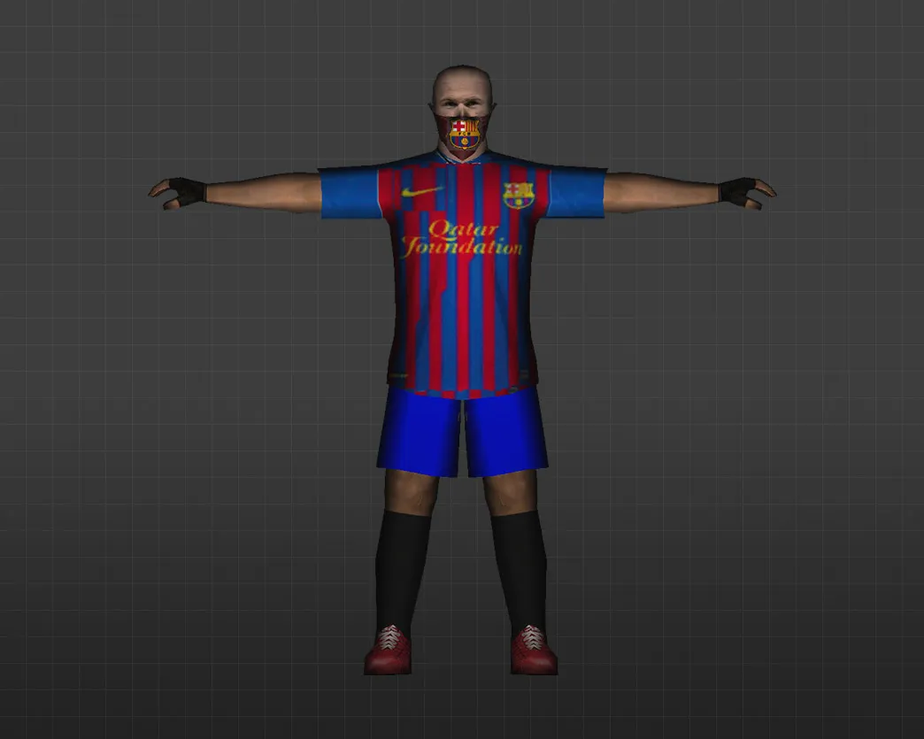 Скриншот Модель «Лео Месси – Барселона» для CS 1.6 - Уникальный скин