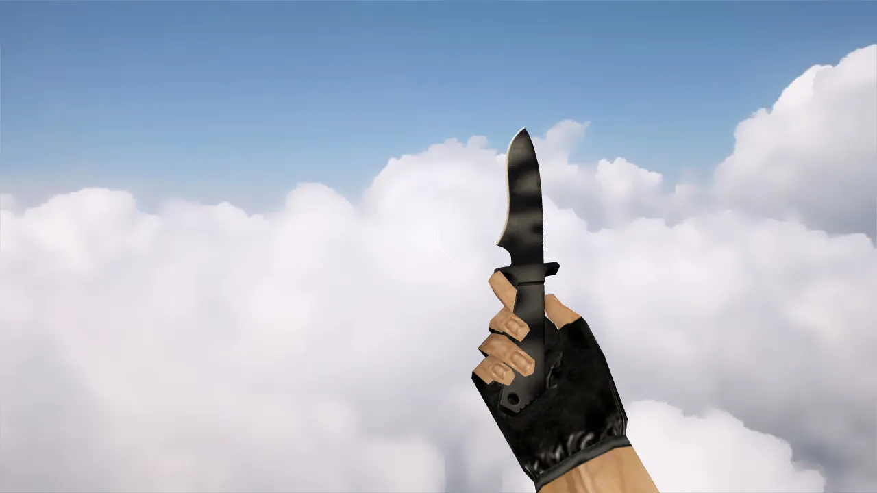 Скриншот Модель ножа «Классический нож | Сажа» v_knife p_knife w_knife для CS 1.6: звуки, анимация осмотра и текстуры