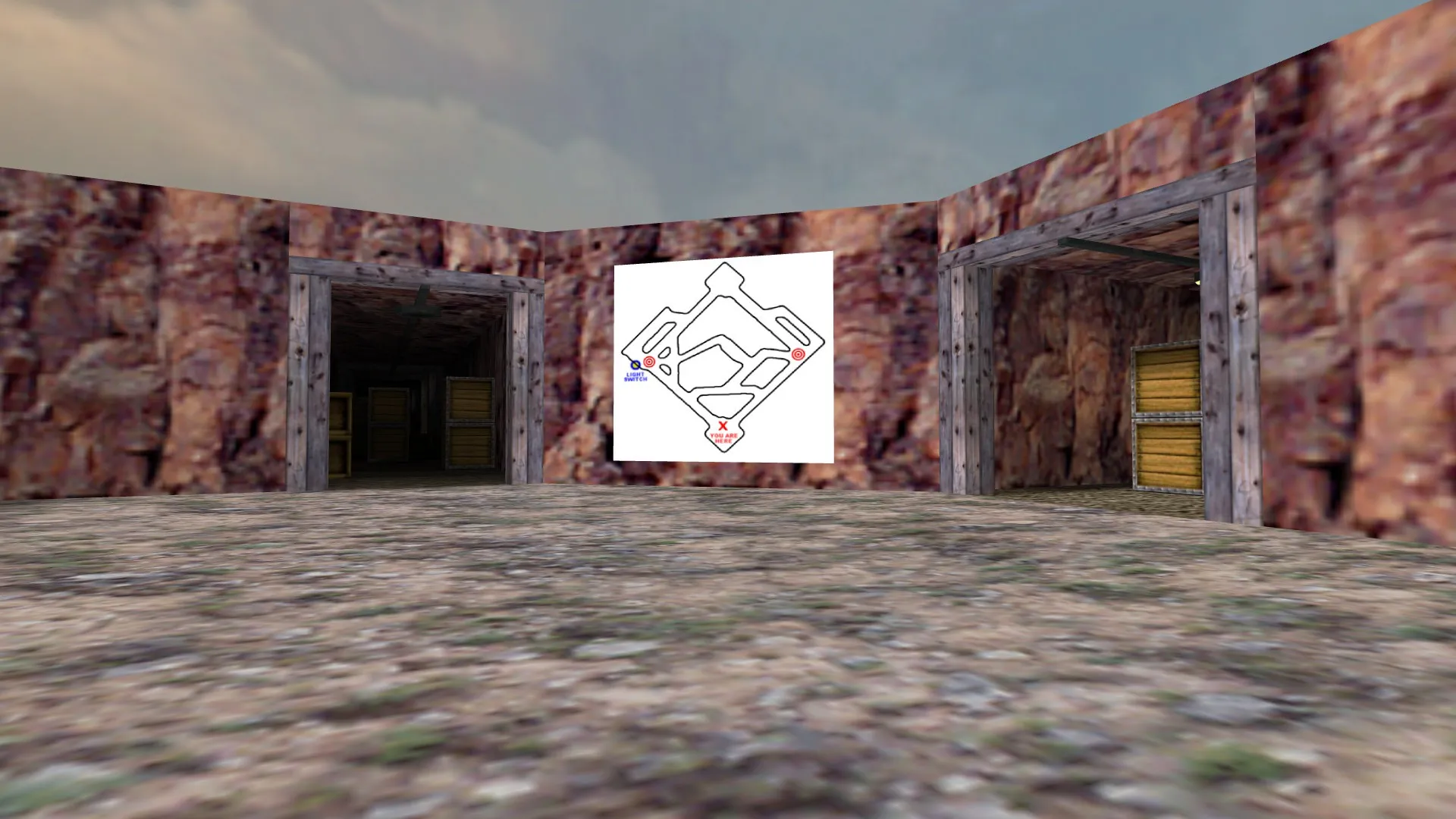 Скриншот  Карта de_darkmines для CS 1.6: точки, маршруты, .nav для ботов и оптимизация wpoly/epoly