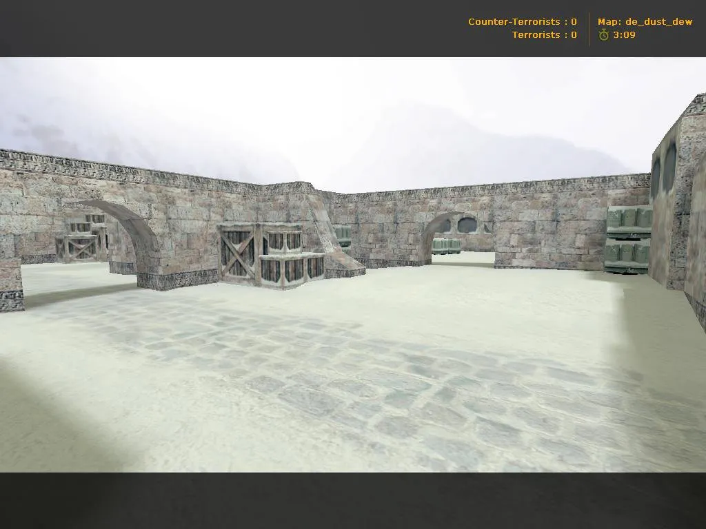 Скриншот  de_dust_dew для CS 1.6: точки, раунды и оптимизация карты под 4554/8610