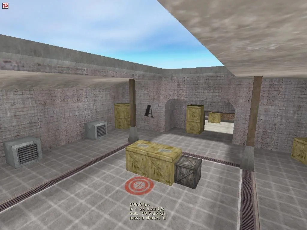 Скриншот  Карта de_brick_zone_v3 для CS 1.6: точки, баланс сторон, оптимизация и .nav для ботов