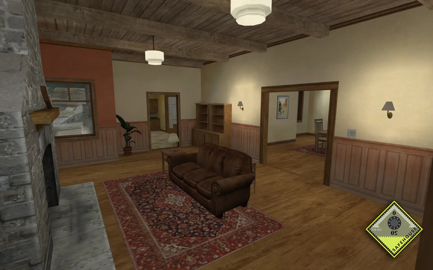 Скриншот  Карта de_safehouse_csgo для Counter-Strike 1.6: Тактика и особенности