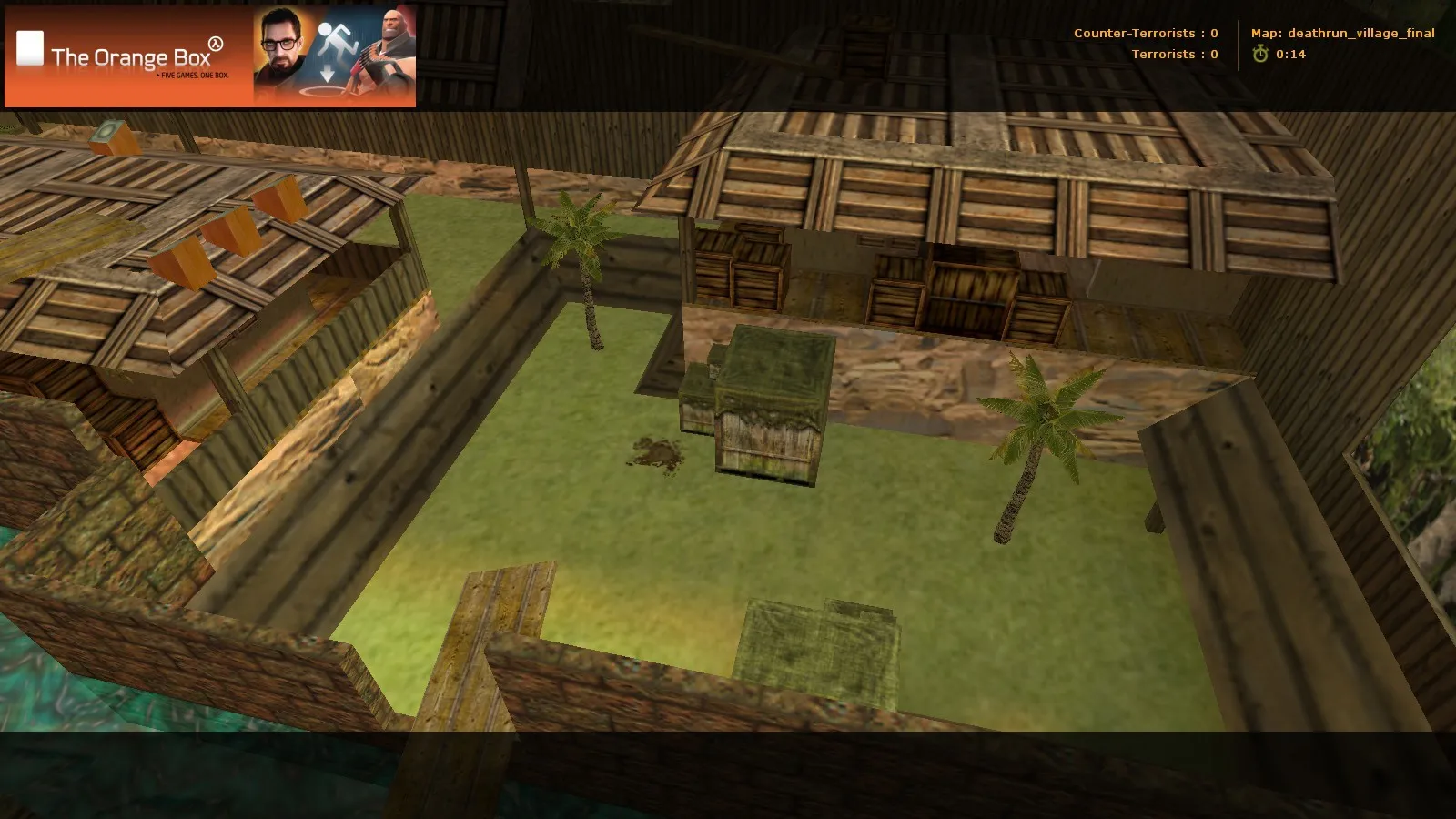 Скриншот  deathrun_village_easy_fixed для CS 1.6: карта deathrun, баланс сторон, точки, .nav, оптимизация