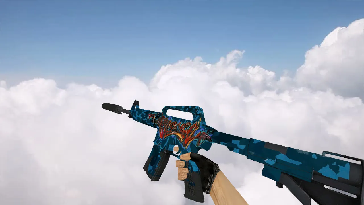 Скриншот Модель M4A1 «Шедевр» v_m4a1 p_m4a1 w_m4a1 для CS 1.6: звуки, анимация осмотра, качество текстур