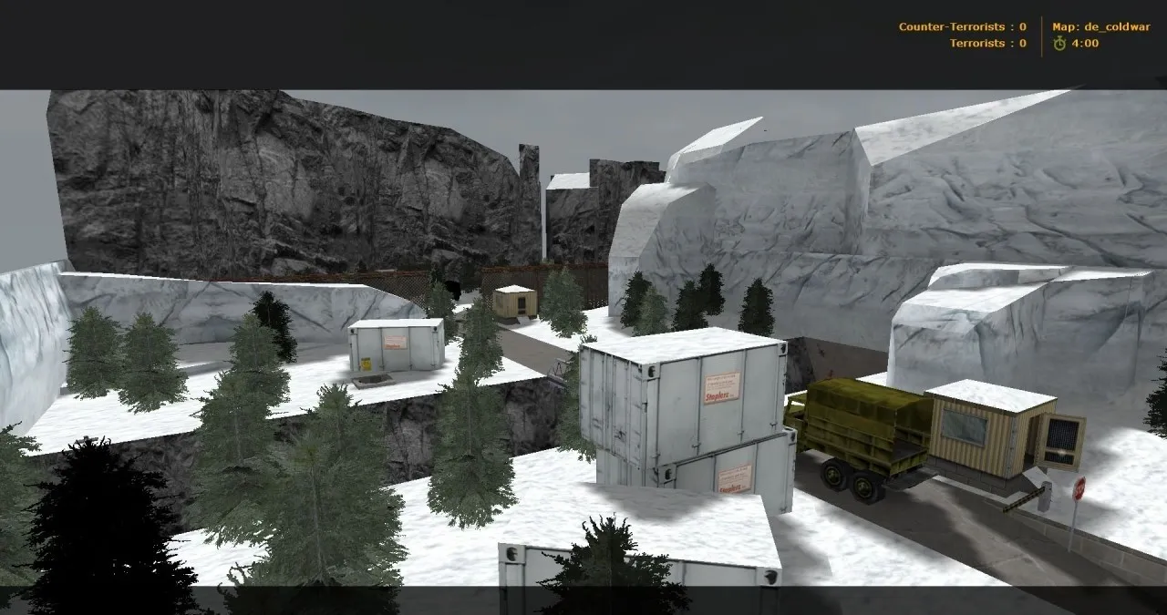 Скриншот  de_coldwar для CS 1.6: тактика, точки, bots .nav и оптимизация wpoly/epoly