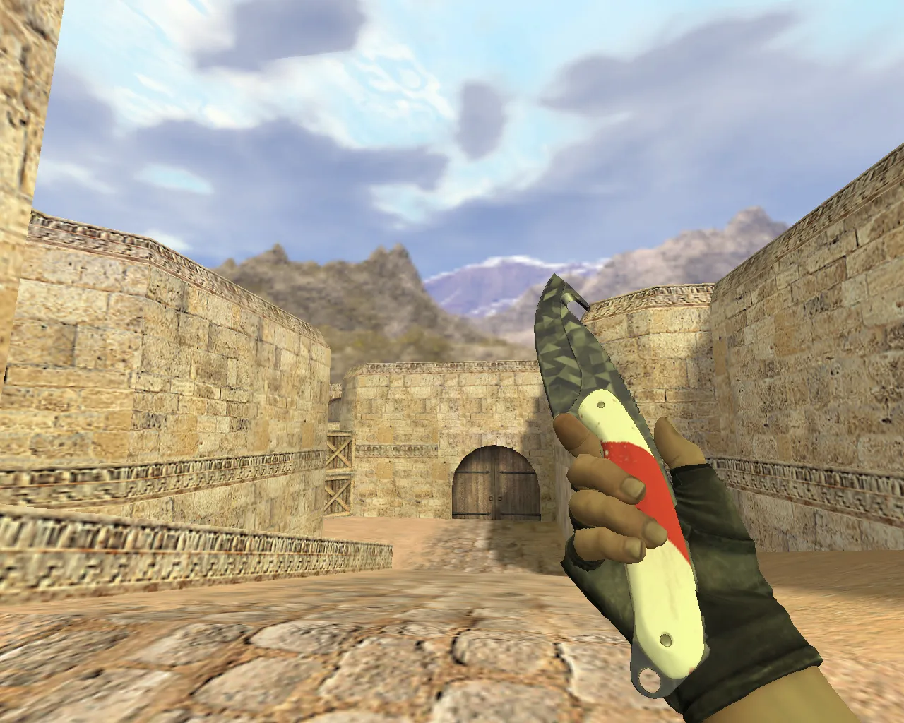 Скриншот Нож с лезвием-крюком «Черная призма» v_ модели для CS 1.6: анимация осмотра, звуки, текстуры