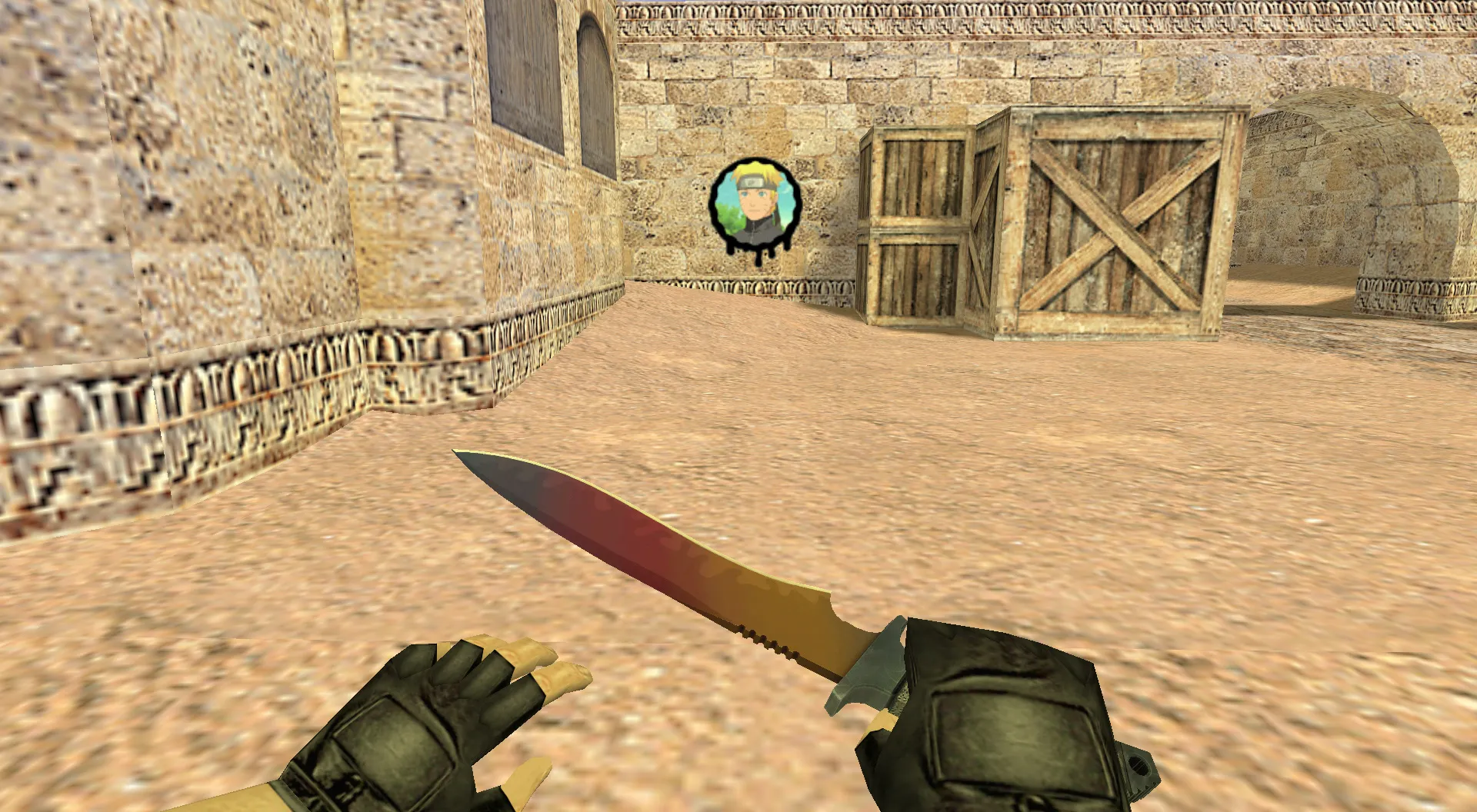 Скриншот Граффити «Наруто Узумаки» для CS 1.6 - Аниме граффити для вашего игрового опыта