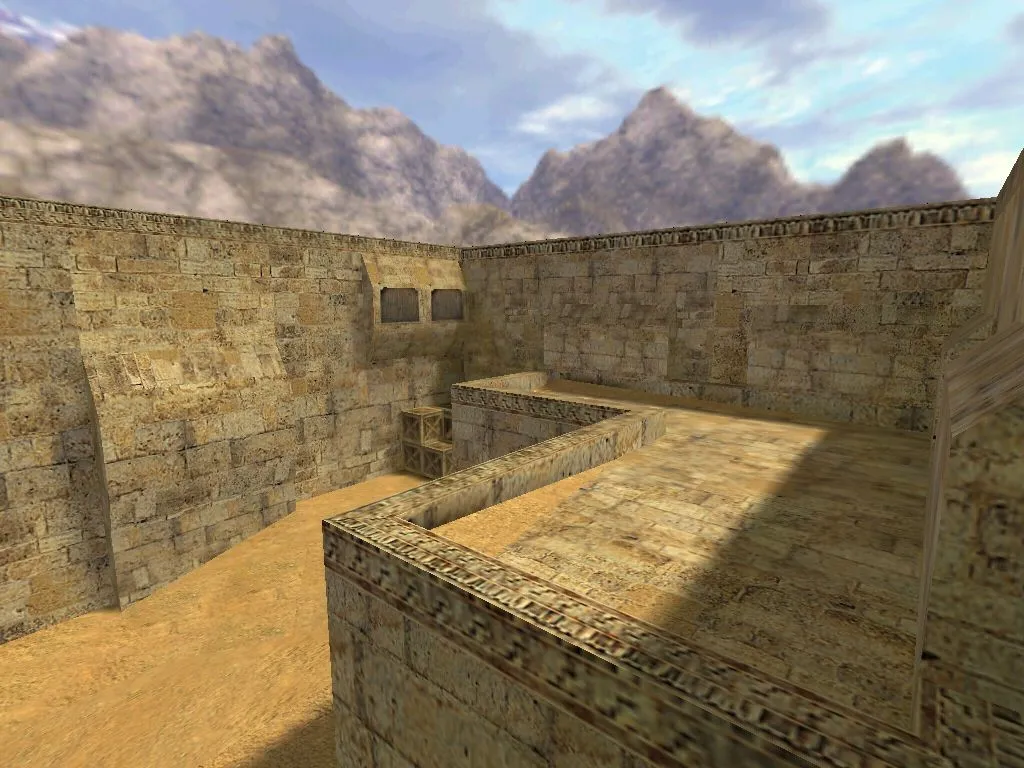 Скриншот  Карта de_sandrush для CS 1.6: подробный анализ и стратегии