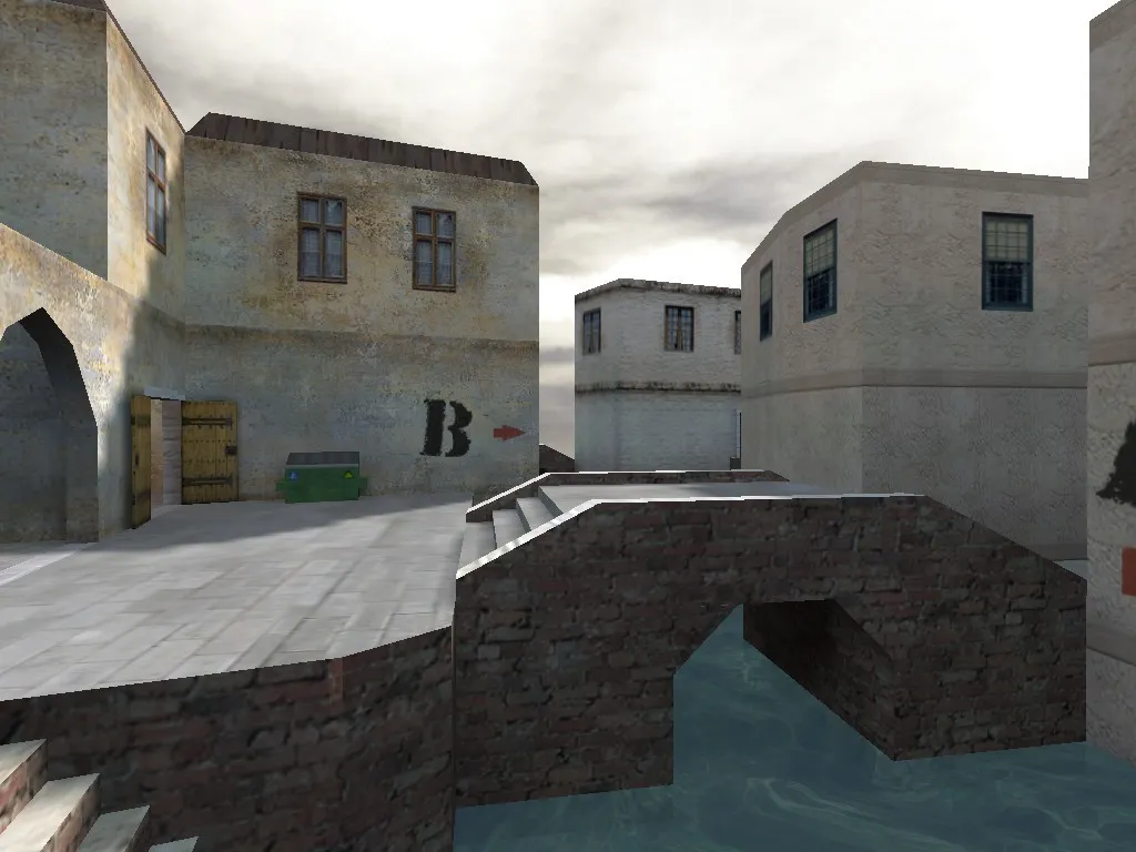 Скриншот de_canals для CS 1.6: тактика за CT/T, точки, .nav для ботов, оптимизация wpoly/epoly