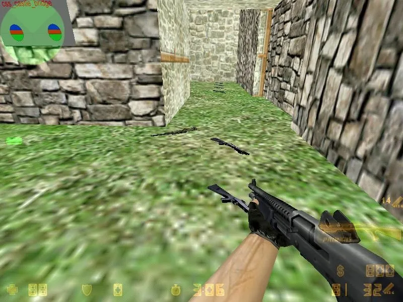 Скриншот  css_castle_bridge — DE карта для CS 1.6: проходы, точки, .nav для ботов и оптимизация wpoly/epoly