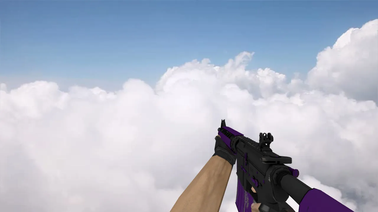 Скриншот Модель M4A4 «Ультрафиолет» v_, p_, w_ для CS 1.6: звуки, анимация осмотра, качество текстур