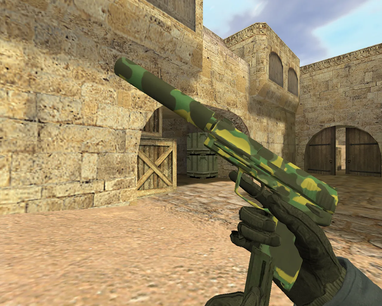 Скриншот Модель USP Камуфляж для CS 1.6 - Качественный внешний вид и анимация