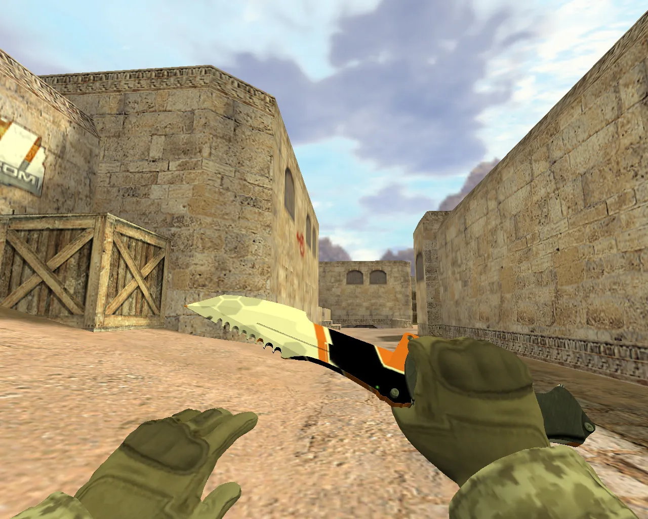 Скриншот Модель «Охотничий нож Азимов» v_knife для CS 1.6: звуки, анимация осмотра, качество текстур