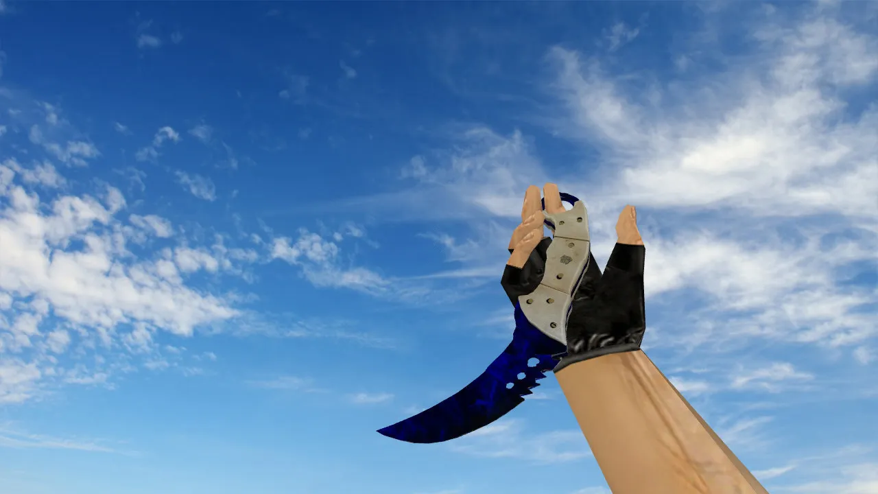 Скриншот Модель ножа «Talon Doppler Sapphire» v_ для CS 1.6: p_ и w_ модели, звук, анимации осмотра