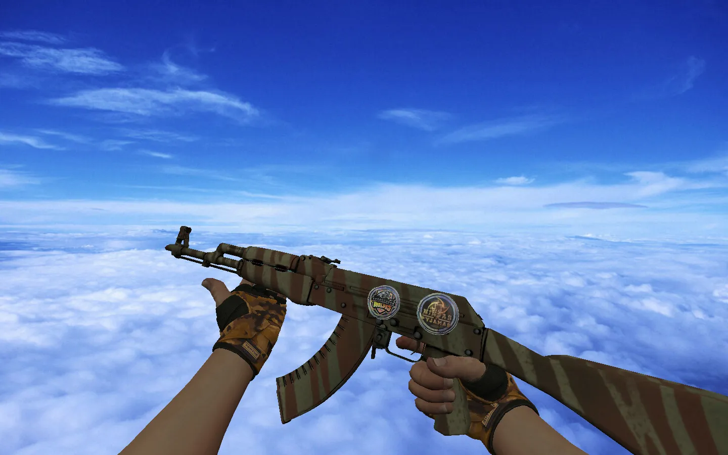 Скриншот Модель «Jah's AK-47 Predator» v_ + p_ + w_ для CS 1.6: звуки, анимация осмотра, качество текстур