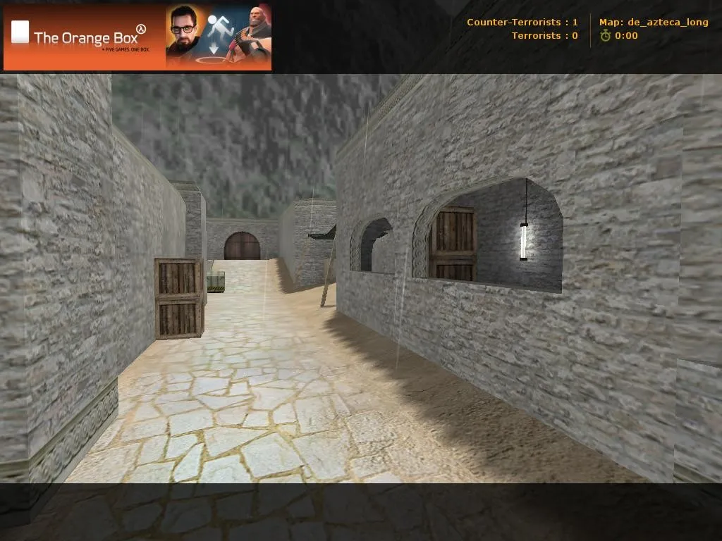 Скриншот  Карта de_azteca_long для CS 1.6: баланс сторон, точки, маршруты и настройка сервера