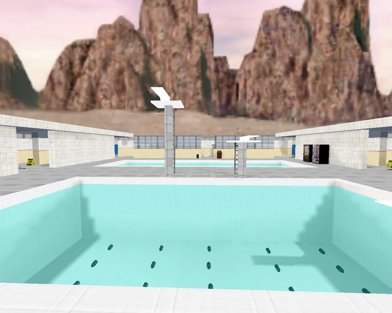 Скриншот  fy_pool_day2 для CS 1.6: карта FY для фрагов, точки, маршруты и .nav для ботов