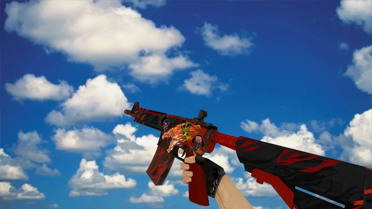 Скриншот Модель M4A4 «Вой» stickers v_ p_ w_ для CS 1.6: звуки, анимации осмотра, текстуры и качество модели