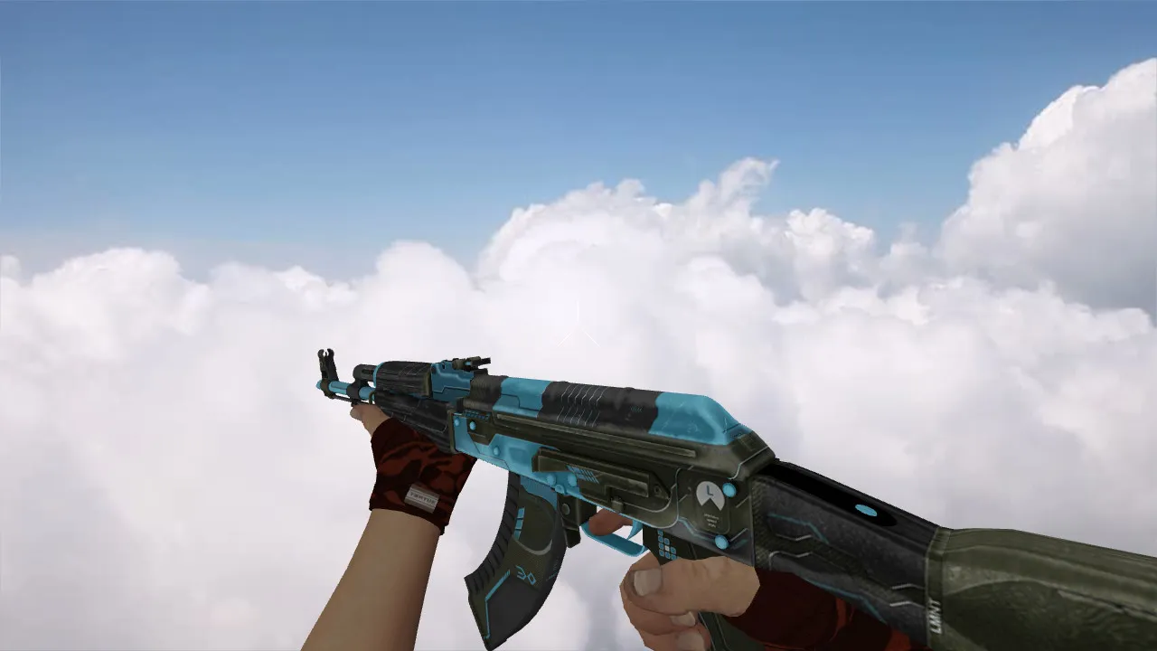 Скриншот Модель «AK-47 Luanmat Blue» для CS 1.6: Высокое качество и уникальный стиль